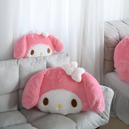 Soft My Melody Plush Toy Big Size Giant Hug Pillow Comfortable Back Cushion Lovely Japanese Style Plushies Sofa Decorative Pillow