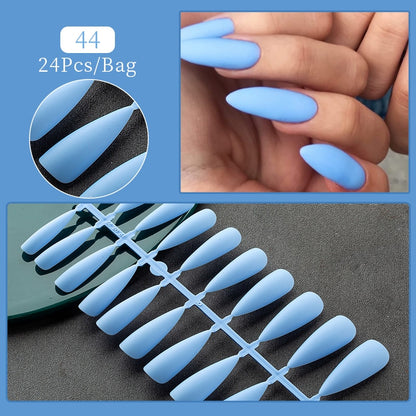 24pcs Sweet Summer Fake Nails Patches Pink Glitter Nude Press on Nails Women Wearable Nail Art Stickers Full Finished False Nail