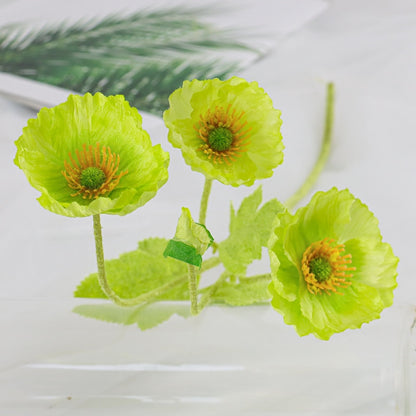 Artificial Flowers Poppy Silk Flowers Long Stem Housewarming  Garden Table Wedding DIY Party Wedding Bridal Bouquet Decoration