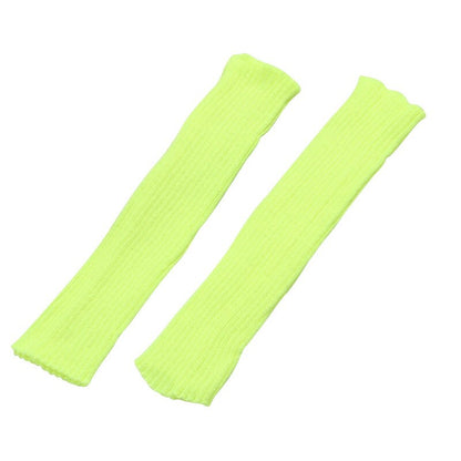 Japanese Lolita White Black Leggings Leg Warmers Women Girls Kawaii Knitted Socks Boot Cuffs Warm Foot Cover