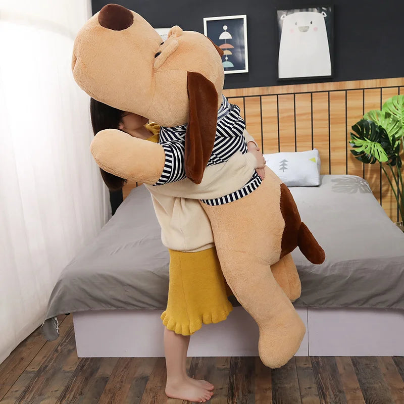 GIANT Dog Stuffed Animal Big Puppy Plush Toy Sleeping Plushies Soft Doll Pillow Buddy Baby Back Home Decor Bed Sofa Cushion Girls Birthday Gift