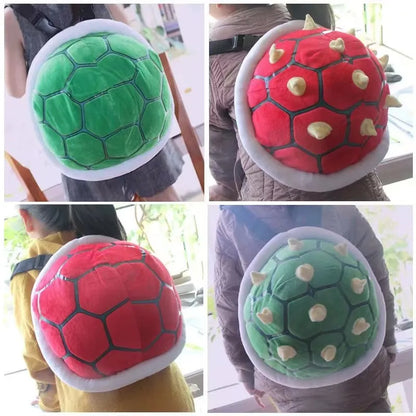 30cm 4 Style Anime Super Koopa Turtle SchoolBag Turtle Shell Green Bowser Plush Toys Backpack Kawaii Birthday Gift For Children