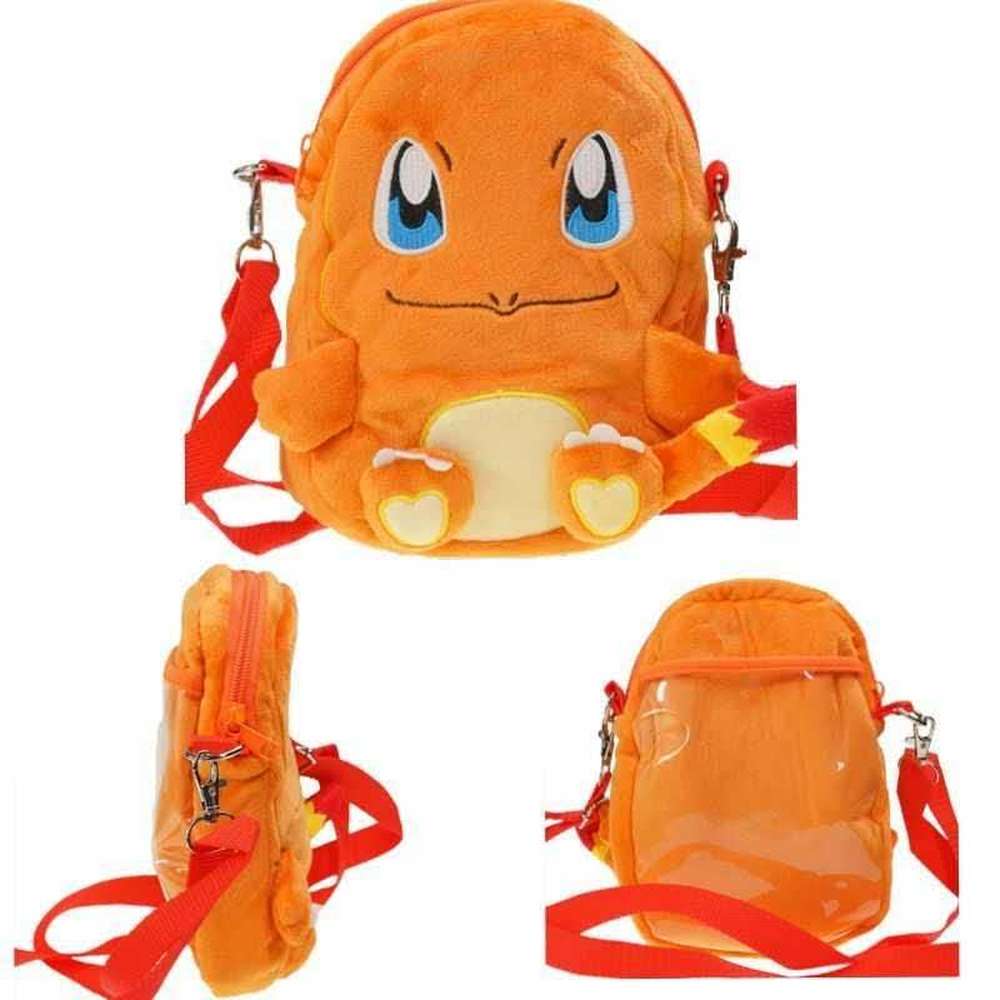 Pokemon Bag Plush Backpack Pikachu Snorlax Charmander 19CM Video Game Children's Messenger Boys and Girls Coin Purse Gifts