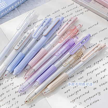 5pcs/set Ins Simplicity Gel Pen Korean Solid Color 0.5MM Black Cute Pens Lovely Stationery Pens School Student/Office Supplies