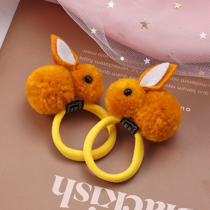 2Pcs New Cartoon Animals Hair bands Girls Nylon Elastic Rubber Band Hair Ring Headbands Cute Kids Headwear Hair accessories Gift