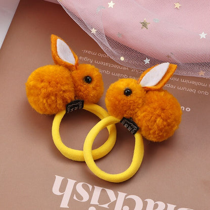 2Pcs New Cartoon Animals Hair bands Girls Nylon Elastic Rubber Band Hair Ring Headbands Cute Kids Headwear Hair accessories Gift