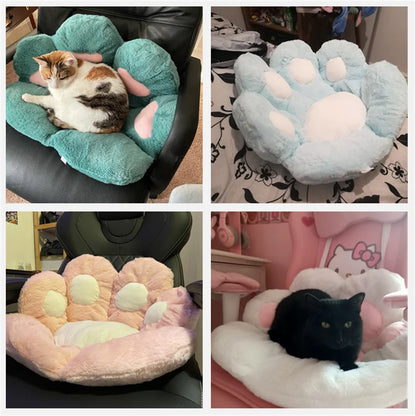 1PC 2 Sizes Soft Paw Pillow Animal Seat Cushion Stuffed Plush Sofa Indoor Floor Home Chair Decor Winter Children Girls Gift