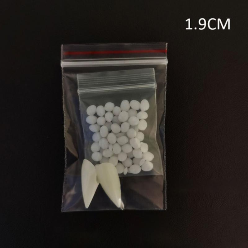 1 Pair Halloween Vampire Teeth Fangs Dentures Prop Party Costume DIY Cosplay Props Decor False Teeth Resin Fangs With Solid Glue