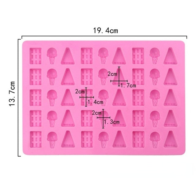 Gummy Bear Mold Silicone Chocolate Mold with Dropper DIY Dinosaur/Bear/Heart and Mini Donuts Valentine's Day Party Baking Mold