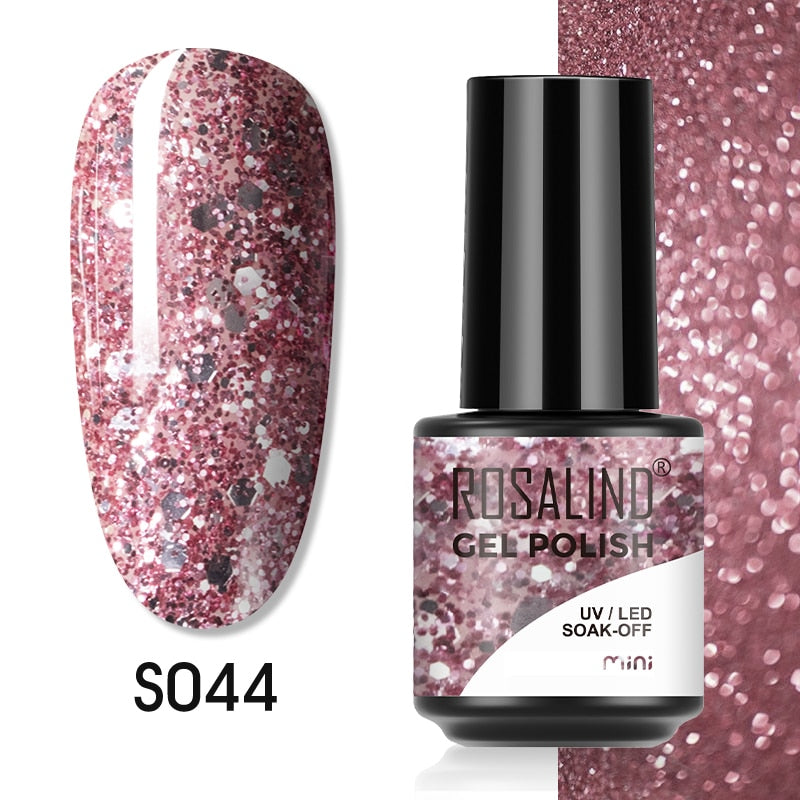 ROSALIND 7ML Gel Polish Glitter Nail Polish All For Nails Manicure Nails Art Base Top Coat UV Semi Permanent Gel Varnishes