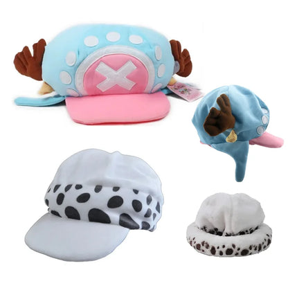 Anime Tony Tony Chopper Plush Cotton Hat Cosplay Trafalgar Unisex  Soft Comfortable Cap Accessories Party