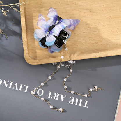 Butterfly Hairpins New Korean Yarn Elegant Metal Tassel Long Hair Clips For Women Hanfu Antique Party Hair Accessories