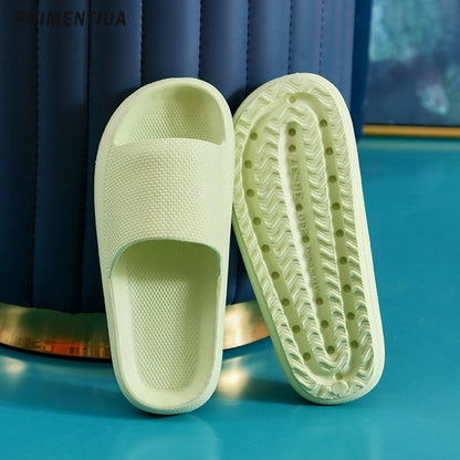 Women Slippers Beach Slides Cartoon Bear Flip Flops Men's Thick Sole Indoor Bathroom Anti-Slip Shoes Summer Couple Sandals