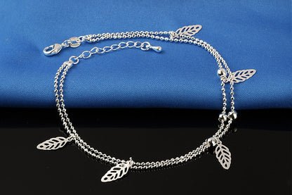 VENTFILLE 925 Sterling Silver Diamond-Studded Butterfly Bracelet Women's Fashion Temperament Flower Adjustable Bracelet