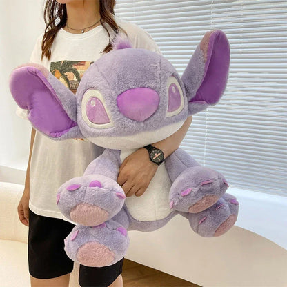 Kawaii Disney Lilo and Stitch Purple Plush Plushie Valentine Cute Soft Pixar Stich Dolls Stuffed Angel Toys for Children Gift