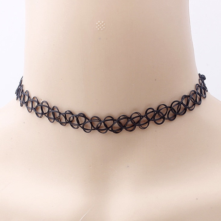 Fashion Black Velvet Chokers Necklaces Punk Style Statement Crystal Love Hearts Necklace For Women Party Jewelry