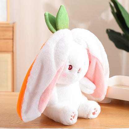 Plush Bunny 18cm Hot Sale Kawaii Fruit Rabbit Plush Doll Stuffed Animal Plushies Cute Carrot Strawberry Turn Into Bunny Plush Toy Kids Birthday Christmas Gifts