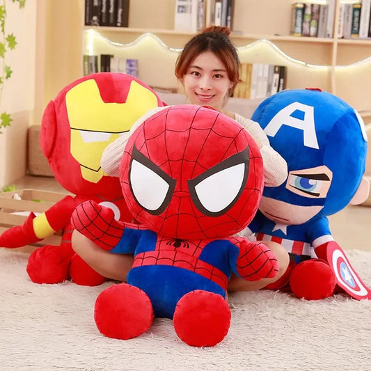 27/40cm Big Soft Stuffed Captain America Iron Man Spiderman Disney Plush Toys Movie Dolls Christmas Gifts for Kids