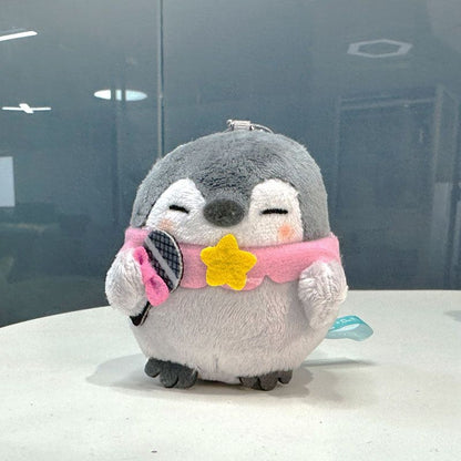 Kawaii Plush Keychain Bag Charm Cartoon Cute Mini Penguin Stuffed Animal Plushies Soft Doll Car Trinket Key Chain Women Girls Keyring Kids Birthday Gifts