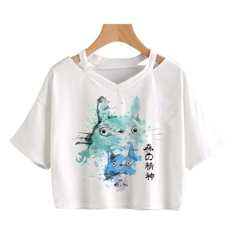 Kawaii cat Harajuku Funny Cartoon T Shirt Women Cute Anime Graphic Vintage T-shirt 90s Ullzang Tshirt Fashion Top Tees Female