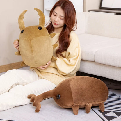 Kawaii Beetle Stuffed Animal 60cm Insect Plush Toys Cartoon Soft Doll Plushies Pillow Kids Boys Birthday Gifts