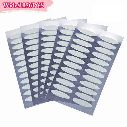 720/1056PC Invisible Double Eyelid Tape Self-Adhesive Transparent Eyelid Stickers Slim/Wide Waterproof Fiber Stickers For Eyelid