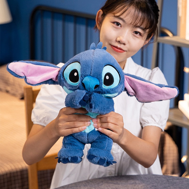 Disney Kawaii Stitch Stuffed Toys Cartoon&Cute Lilo&Stitch Ears Can Move Plush Dolls Birthday Gift  For Kids Or Girlfriend