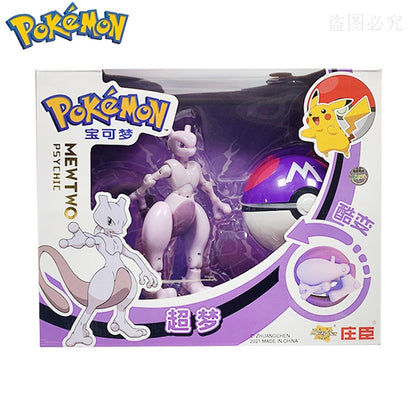 Poké Ball Catch & Battle Set: Pokémon Action Figures Pikachu Charizard Blastoise Venusaur Mewtwo Eevee Gyarados Collectible Toy Model Gift