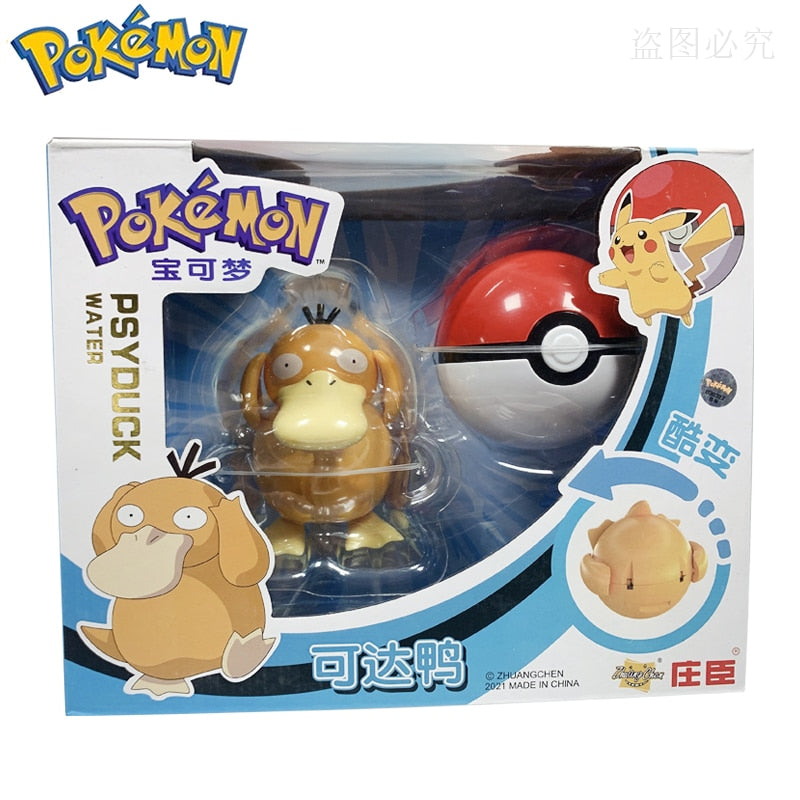 Poké Ball Catch & Battle Set: Pokémon Action Figures Pikachu Charizard Blastoise Venusaur Mewtwo Eevee Gyarados Collectible Toy Model Gift