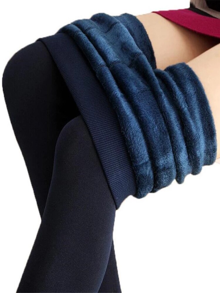 Trend Knitting Casual Winter New High Elastic Thicken Lady's Leggings Warm Pants Skinny Pants For Women