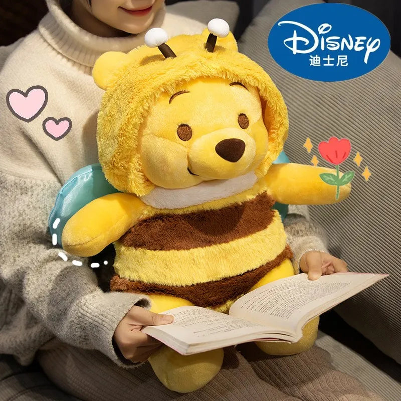 Winnie The Pooh Plush Toy Disney Bee Teddy Bear Stuffed Animal Plushies Kawaii Pillow Buddy Soft Doll Children Kids Gift