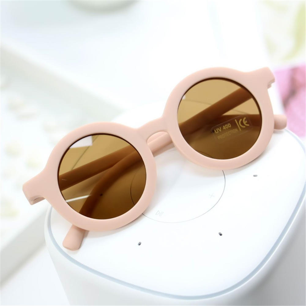 New Fashion Children's Sunglasses Infant's Retro Solid Color Ultraviolet-proof Round Convenience Glasses Eyeglass For Kids