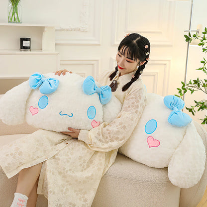 110cm Cute Cartoon Sanrio Cinnamoroll Dog Plush Cushion Soft Stuffed Large Size Bedside Sofa Pillow Kids Plush Toy Girls Gift