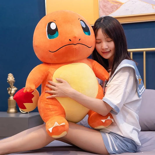 GIANT Charmander Plush Toy 60cm Big Large Soft Doll Fire Dragon Pokemon Stuffed Animal Plushies Video Game Birthday Present Gift