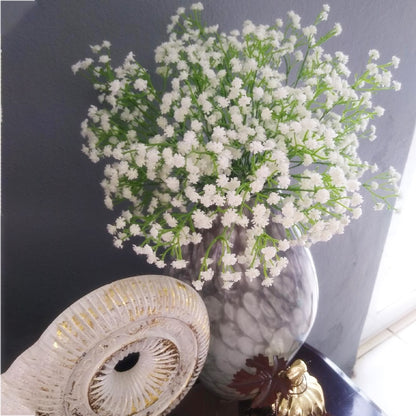 52cm White Gypsophila Artificial Flowers Wedding DIY Bouquet Decoration Arrangement Plastic Babies Breath Fake Flower Home Decor