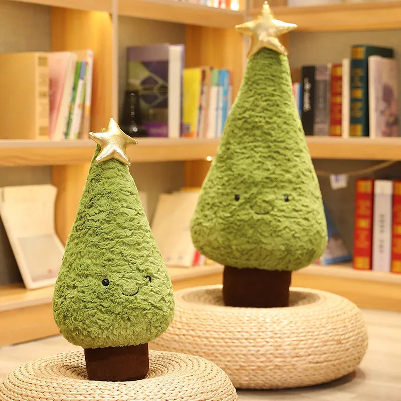 1Pc 29-65CM Christmas Tree Plush Toys Cute Evergreen Plush Pillow Dolls Wishing Trees Stuffed for Christmas Dress Up