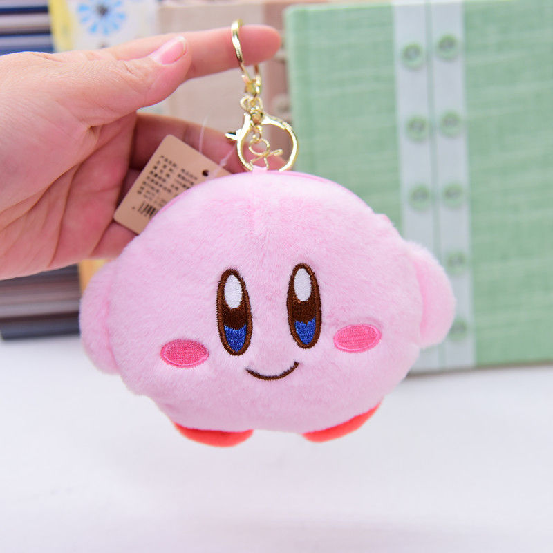 NEW Kawaii Anime Cartoon Star Kirby Plush Cosmetic Bag Cute Pink Plush Portable Storage Bag Coin Purse Girl&Child Holiday Gifts