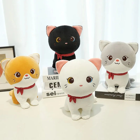 Kawaii Cat Plush Little Kitten Plushies Cute Cartoon Kitty Stuffed Animals Soft Dolls Birthday Gift for Girl