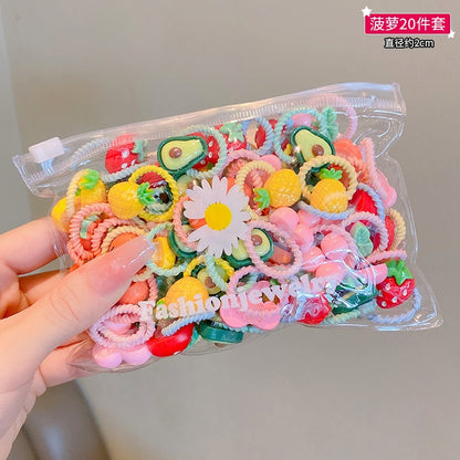 20/10Pcs Cute Rubber Bands for Children Will Not Harm Hair with Good Elasticity. Girl Baby Headbands and Curly Hair Accessories
