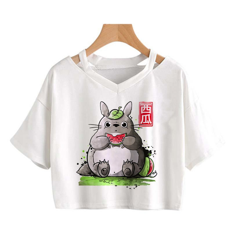 Kawaii cat Harajuku Funny Cartoon T Shirt Women Cute Anime Graphic Vintage T-shirt 90s Ullzang Tshirt Fashion Top Tees Female