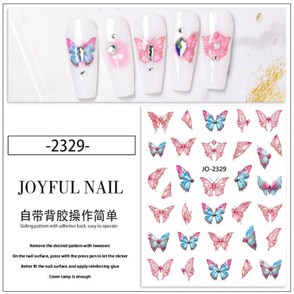 1Sheet Korean White Cloud Blue Nail Art Sticker 3D Star Moon Decal Pure Twilight Self-adhesive Manicure Slider Accessories RE#53