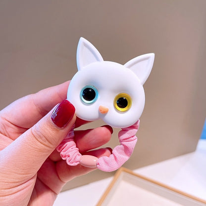 New Women Cute Cat Rubber Bands Elastic Hair Bands Korean Headwear Children For Girls Lovely Hair Accessories Ornaments