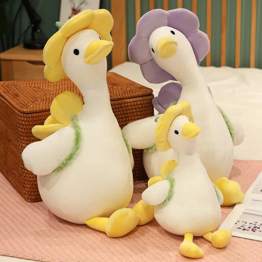 Kawaii 30cm Duck Doll Flower Duck Plush Toy Stuffed Animal Plush Toy Best Gift Plushie Toy Cute Funny Doll