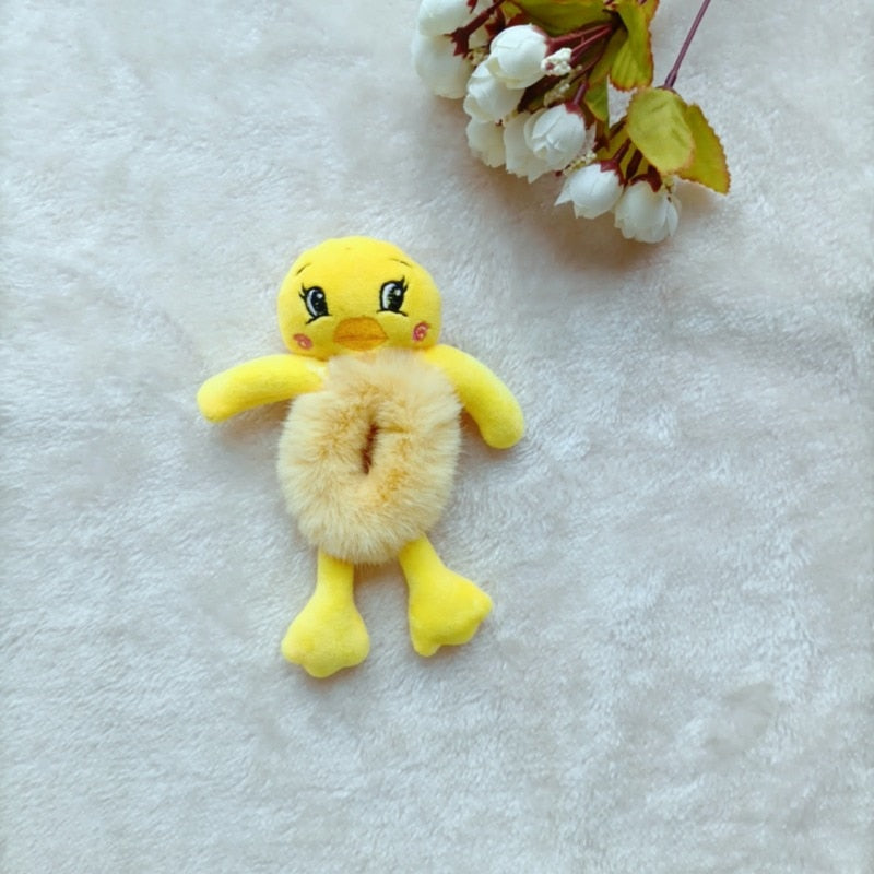 New Korean Cute Net Red Super Cute Girl Cartoon Doll Head Rope Female Hair Rope Three-dimensional Animal Hair Circle