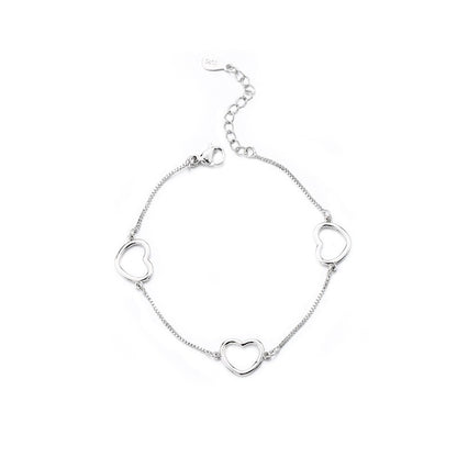 VENTFILLE 925 Sterling Silver Diamond-Studded Butterfly Bracelet Women's Fashion Temperament Flower Adjustable Bracelet