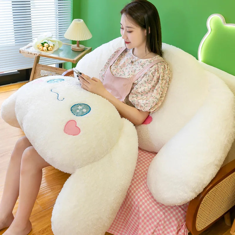 Large Size Sofa Pillow Sanrio Cinnamoroll Cartoon Plush Doll Bed Cushion Dog Plush Stuffed White Toys Birthday Gift For Girls