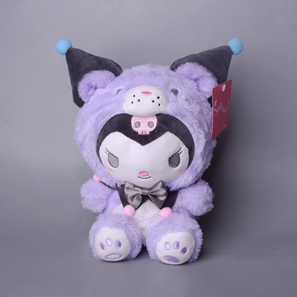 23cm Cartoon Stuffed Animals Kuromi My Melody Cinnamoroll Plush Toy Anime Kawaii Cute Soft Plushie Appease Girls Doll Toys Gifts