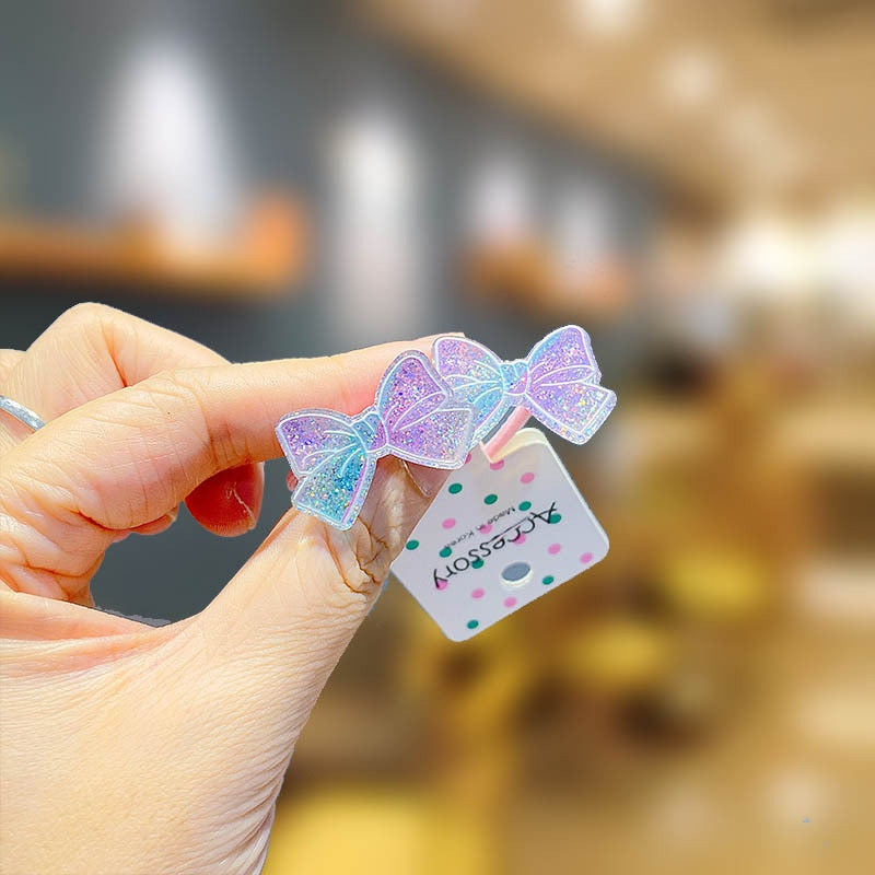Children Sequins Floral Elastic Hair Bands Rubber Band Hair Tie Princess Kawaii Hair Rope Headwear Girls Kids Hair Accessories