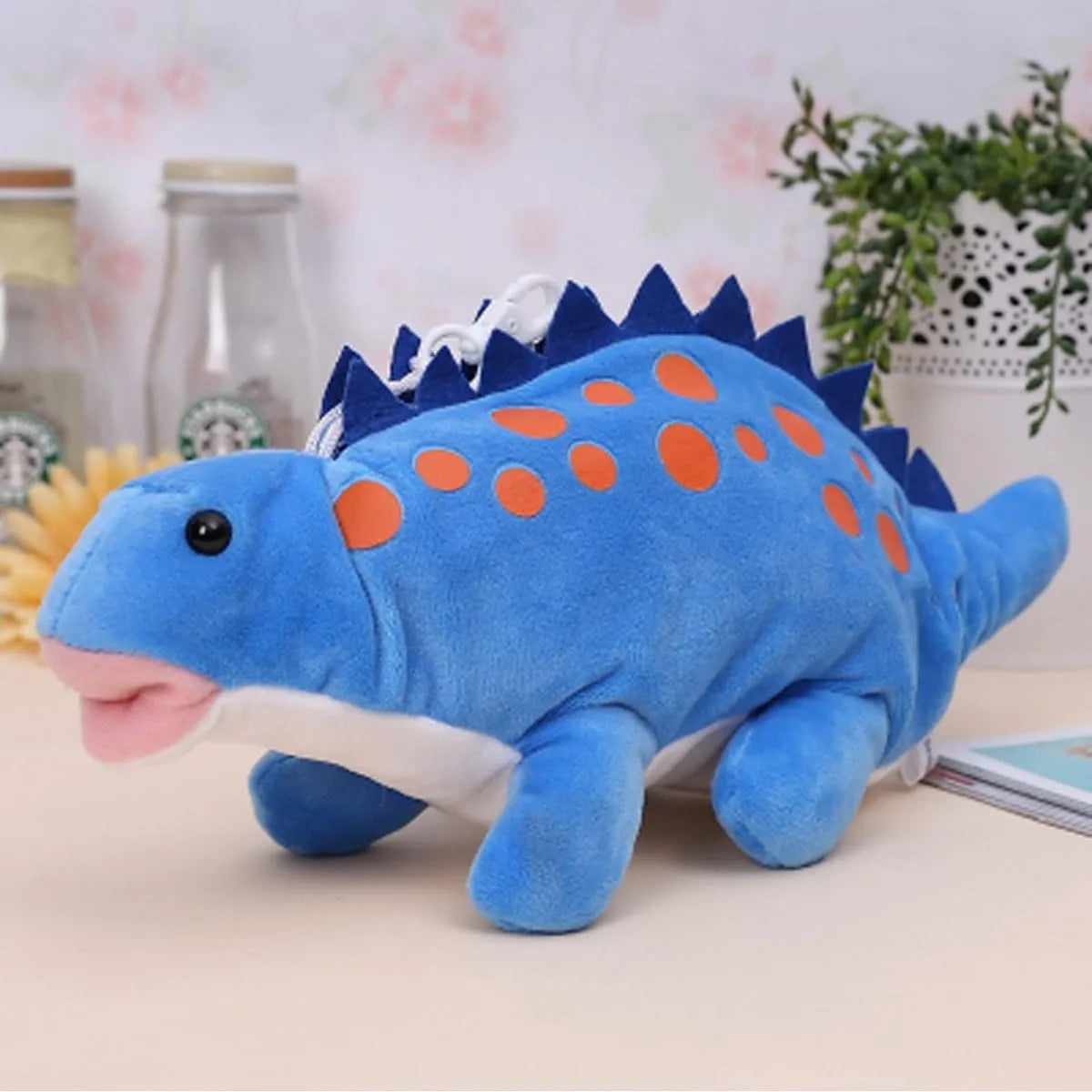 Plush Pencil Case Cartoon Dinosaur Shape Children's Pen Holder Creative Doll Large Capacity Pen Bag Student Stationery Storage