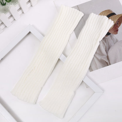 Long Fingerless Gloves Women Mitten Winter Arm Warmer Knitted Arm Sleeve Fashion Casual Soft Girls Clothes Punk Gothic Gloves